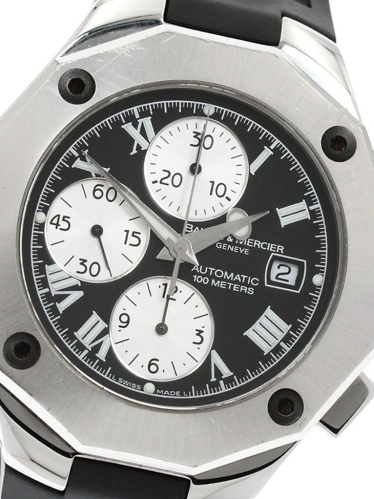 Baume  Mercier Riviera 65541 Chronograph Date Black Dial Automatic Mens949708